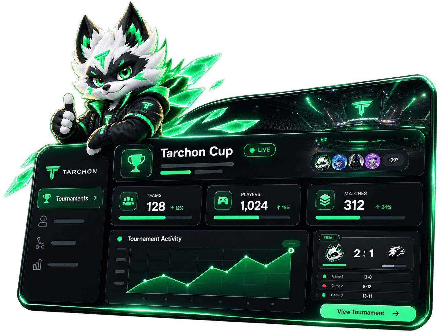 Tournament dashboard preview